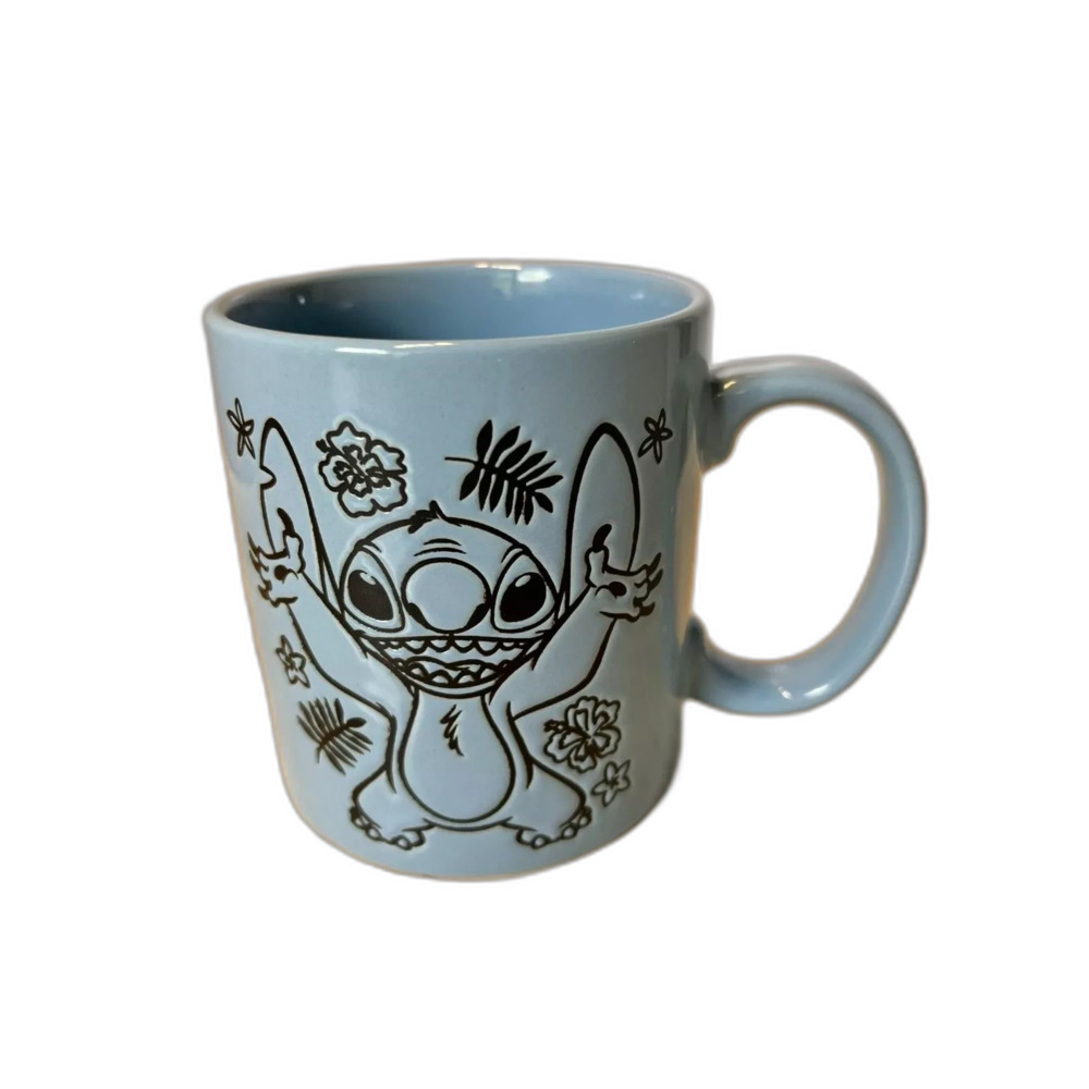 Disney Lilo and Stitch Ceramic Coffee Mug 20oz NEW Lighter Blue